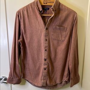 Croft & Barrow Men's Casual Brown Button Down Shirt